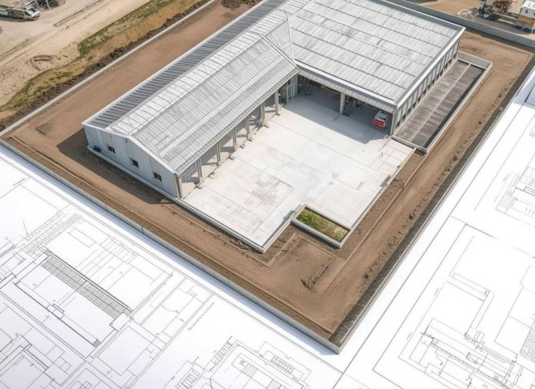 POZEMOK NA VÝSTAVBU HALY  - Výstavba komerčného komplexu v Bojnej s detailmi architektonických plánov.