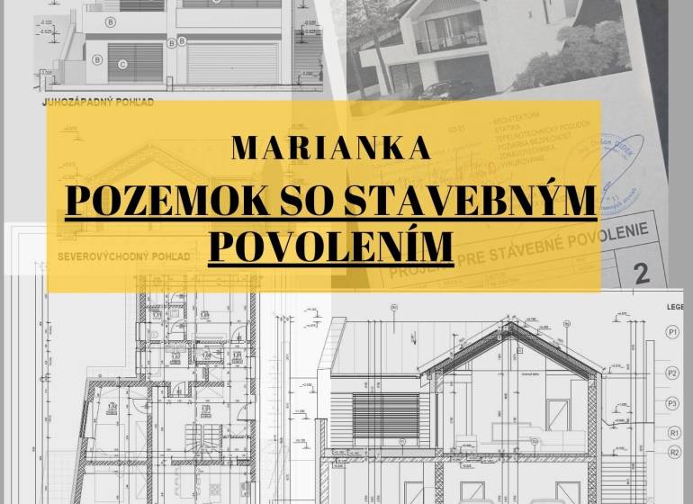 Pozemok s vydaným stavebným povolením blízko Bratislavy - Návrhy stavby v Marianke na Potočnej ulici pre Pozemky - bývanie.