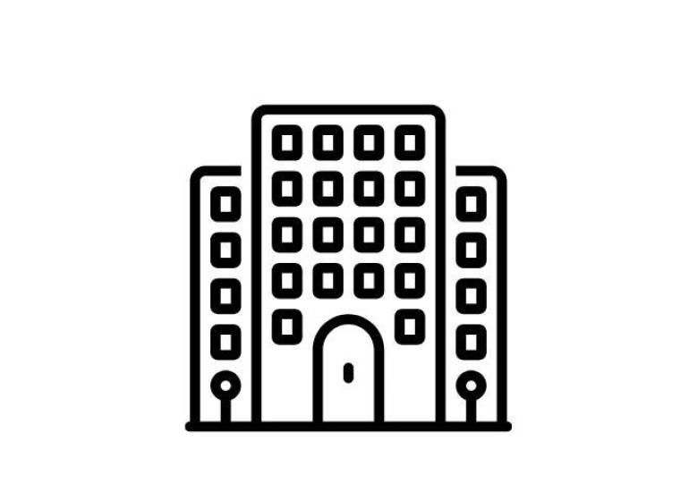 Hľadám pre klienta 1,5/ 2 - izb. byt na kúpu v Košiciach - Ikona budovy s logom realitnej kancelárie Benard a certifikátom overenia.