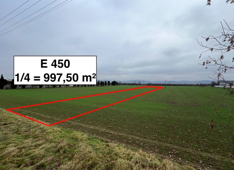 Pruské – Investičný pozemok v komasácii - Pozemky - komerčné v Pruskom, označené na predaj, celková plocha 997,50 m².