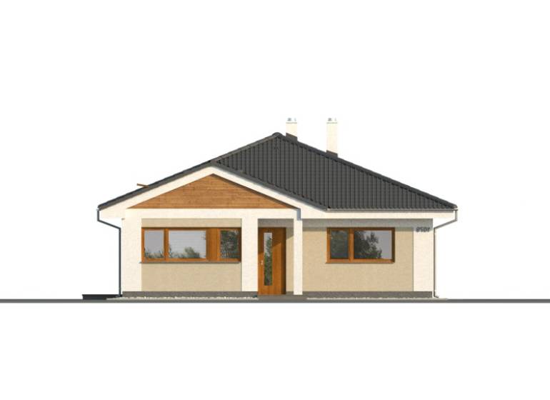 4-izbový RODINNÝ DOM s dvojgarážou a veľkým pozemkom, Záhorská Ves - Rodinný dom na ulici Pri prvej kaplnke v Záhorskej Vsi, s šikmou strechou a dreveným dekorom.