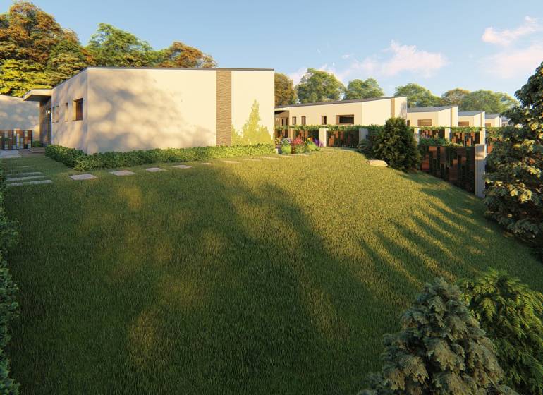 Martin - PRIEKOPA pozemok o výmere 1108 m2 v časti Ráztoky - Dom obklopený zeleňou, spája komerčné priestory s oddychovým prostredím v prírode.