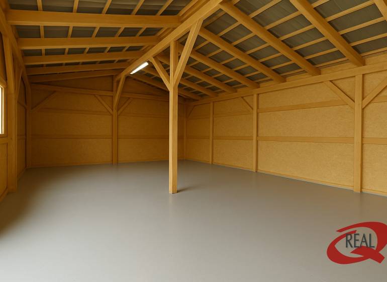 **BEZ PROVÍZIE**PRENÁJOM SKLADU S PARKOVANÍM ** - Drevená konštrukcia s podlahou v priestoroch skladov a hál.