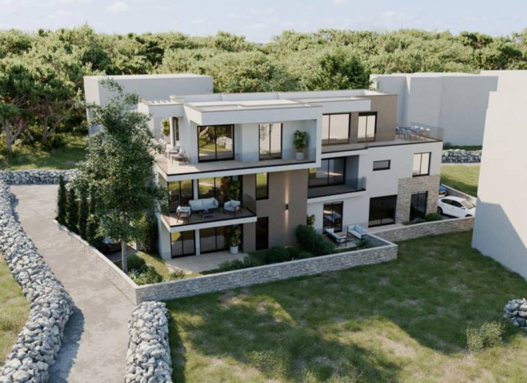 Murter(HR)-moderné byty v novostavbe od 280.000eur - Rekreačný apartmán v Murter sa nachádza v prírodnom prostredí s kamennými plotmi.