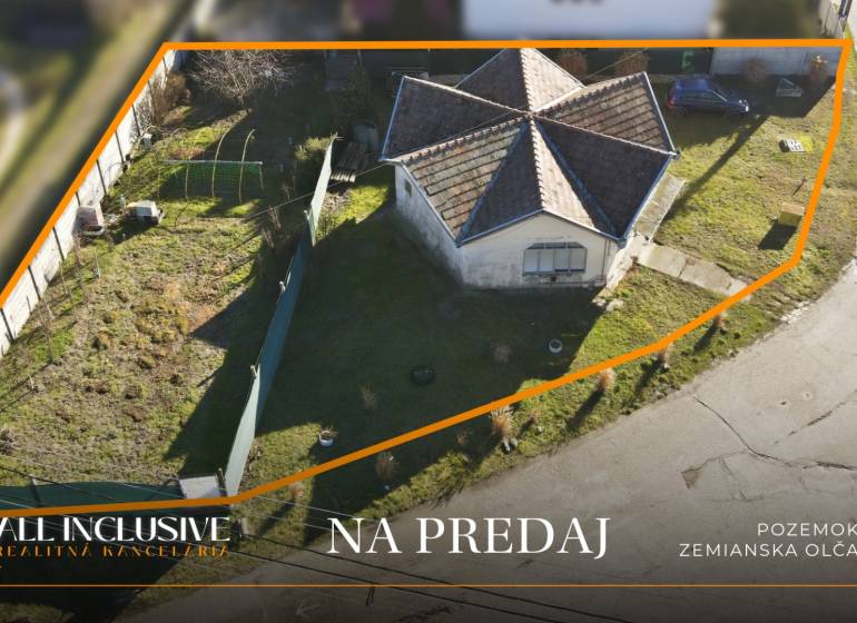 Na predaj stavebný pozemok (778 m²), Zemianska Olča - Pozemky - bývanie v Zemianskej Olči s domom a záhradou na predaj.