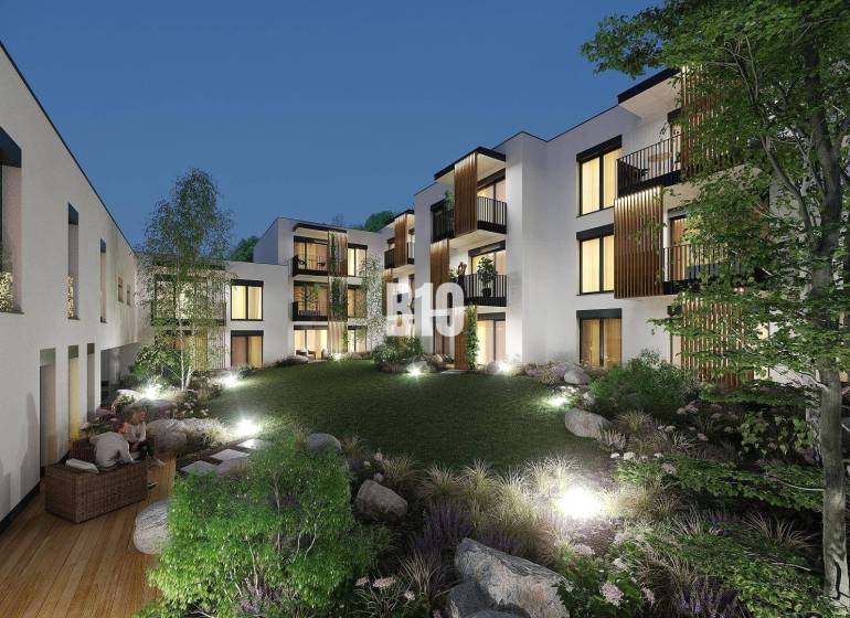 VILADOMY BUDATÍN - 3 IZBOVÝ BYT 125m2, A1 - V Žiline na Dolnej ulici sú osvetlené bytovky obklopené zeleňou a terasou.