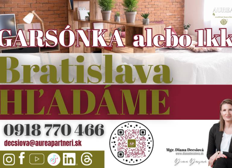 KÚPA 1-IZB BYT alebo garsónka Bratislava pre záujemcov z obhliadok - Hľadáme garsónku alebo 1-izbový byt v Bratislave s podlahou s dreveným dekorom.