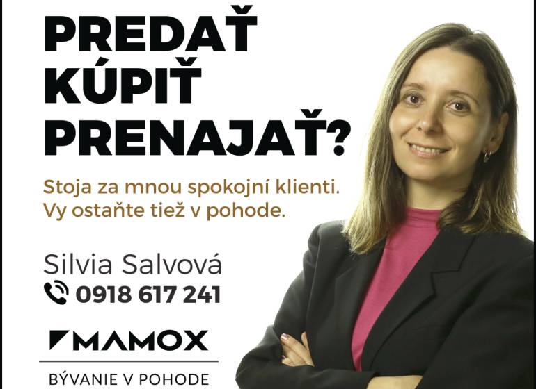 Kúpime 2i byt v Nitre. Ponúknite! - Ponuka predaja, kúpy alebo prenájmu nehnuteľností s kontaktom na Silviu Salvovú.