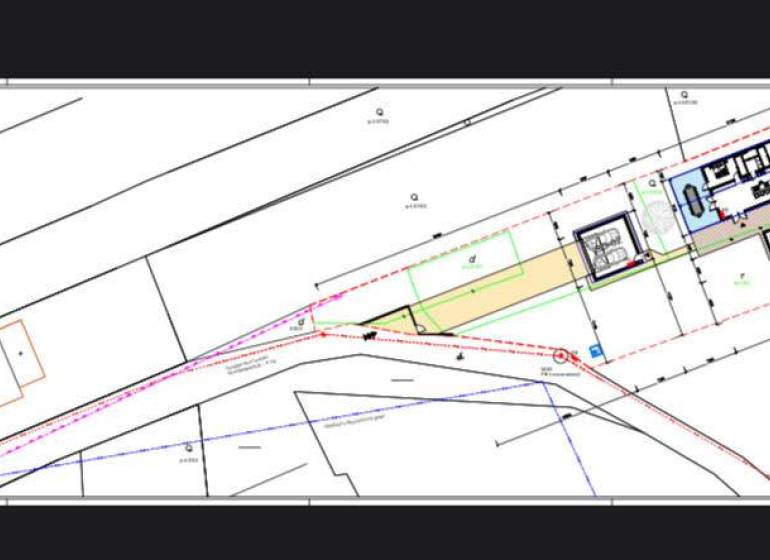 Predaj pozemku na bývanie, Horná, Horná, Dunajská Streda - Stavebný plán pre pozemky - bývanie v Topoľníkoch so zakreslenými parcelami a stavbami.