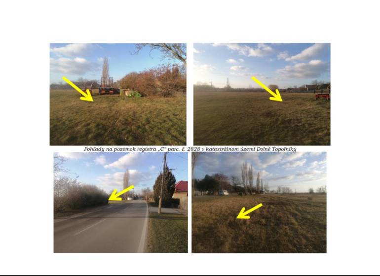 Predaj pozemku na bývanie, Dunajská Streda - Záber na pozemky v Topoľníkoch vhodné na bývanie, s označením polohy.