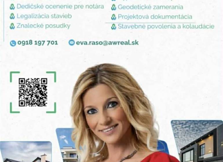 ☎️ 0918/197 701   PREDAJ A PRENÁJOM NEHNUTEĽNOSTI V OKRESE DUNAJSKÁ ST - Vizitka realitnej maklérky s kontaktnými údajmi a rôznymi službami.