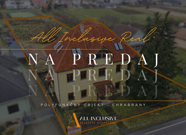  POLYFUNKČNÝ OBJEKT | CHRABRANY | TOPOĽČANY - Polyfunkčná budova na predaj v Chrabranoch, Topoľčany. Priestranný pozemok a dobrá lokalita.