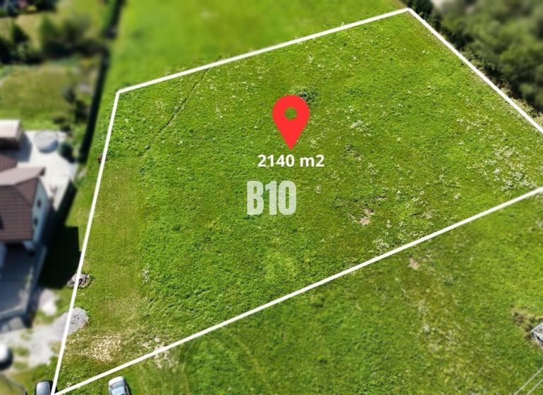 ABC stavebné pozemky - Pozemok na bývanie v Nesluši o rozlohe 2140 m² s vyznačenými hranicami.