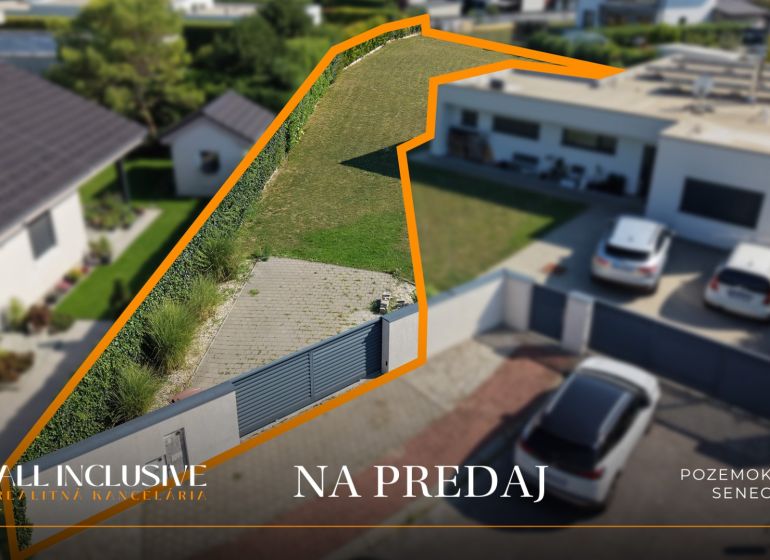 Na predaj stavebný pozemok v Senci – časť Mlynský Klin - Pozemok na Mlynskom Kline v Senci pripravený na bývanie obklopený zeleňou.