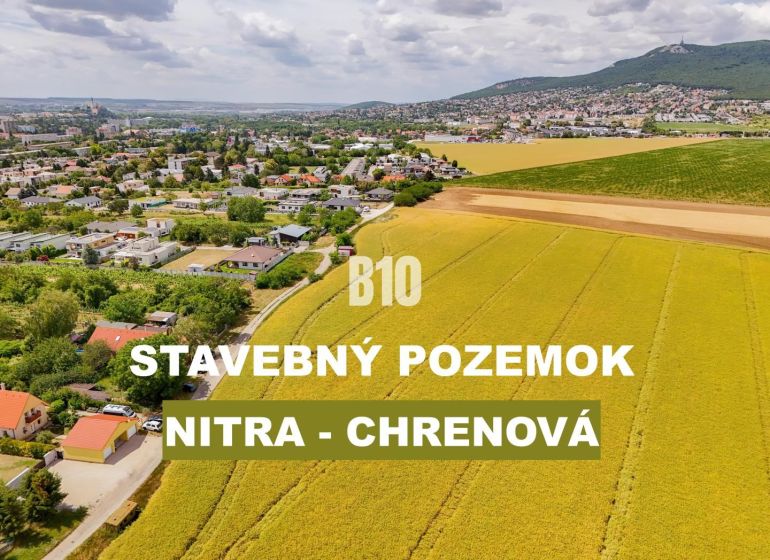 Stavebný pozemok v novej štvrti – Nitra, Chrenová - Záber na stavebné pozemky na bývanie v Nitre, lokalita Chrenová, so zázemím a prírodou.