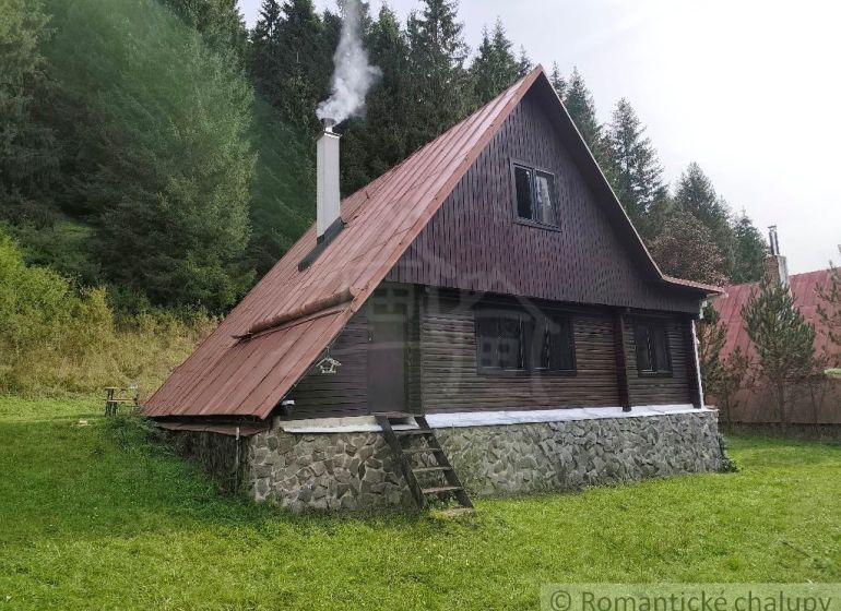 Zariadená chata s krbom pri lese v Rajeckej Lesnej - Chata v Rajeckej Lesnej obklopená lesom s dychom z komína.