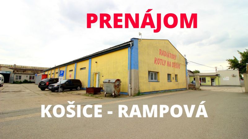 PRENAJATÉ - 2 x 200 m² SKLADOVÝ PRIESTOR, RAMPOVÁ, KE - PRENÁJOM Skladový priestor Košice, Rampová