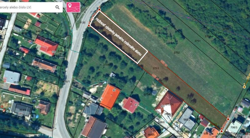 STAVEBNÝ POZEMOK 2250 m2 TRENČIANSKE MITICE