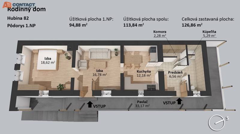 Romantický pozemok s pôvodným domom v obci Hubina - Hubina 1NP