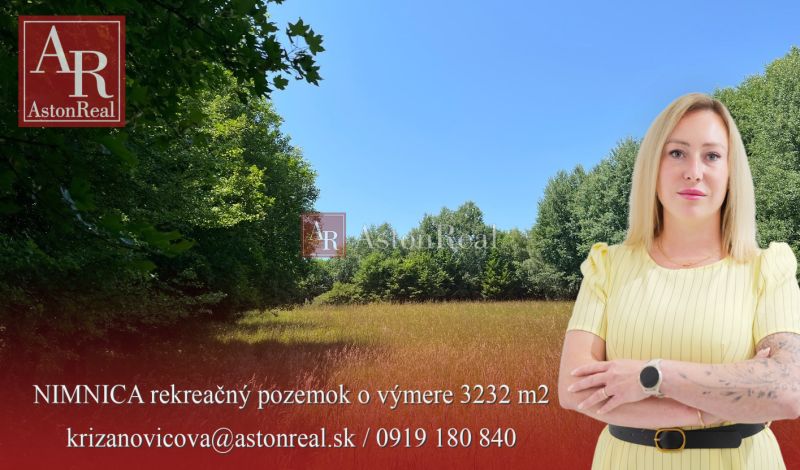Pekný slnečný rekreačný pozemok v lone prírody Nimnica