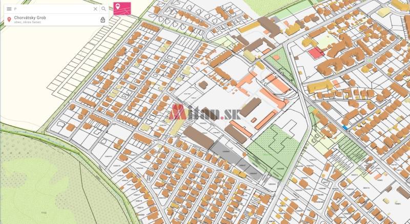 predaj, pozemky pre občiansku vybavenosť-školstvo, CENTRO Čierna Voda - 3D mapka