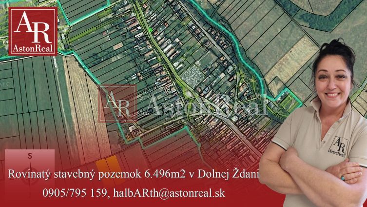 IBA U NÁS! Rovinaté investičné stavebné pozemky 6.496m2, Dolná Ždaňa
