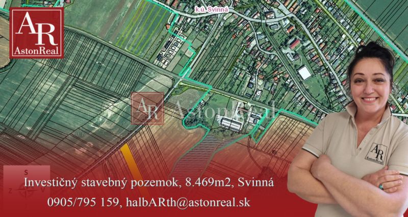 IBA U NÁS! Investičný stavebný pozemok 8.469m2, Svinná
