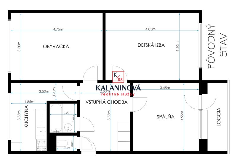 PREDANÉ EXKLUZÍVNE: 3 izbový byt, ulica Postupimská, Košice - Furča - Postupimska 25_povodny stav-1.jpg