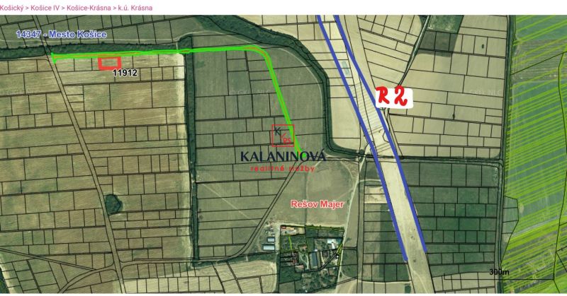 PREDANÉ : investičný pozemok - parcela "C" č.11912, Košice-KRÁSNA