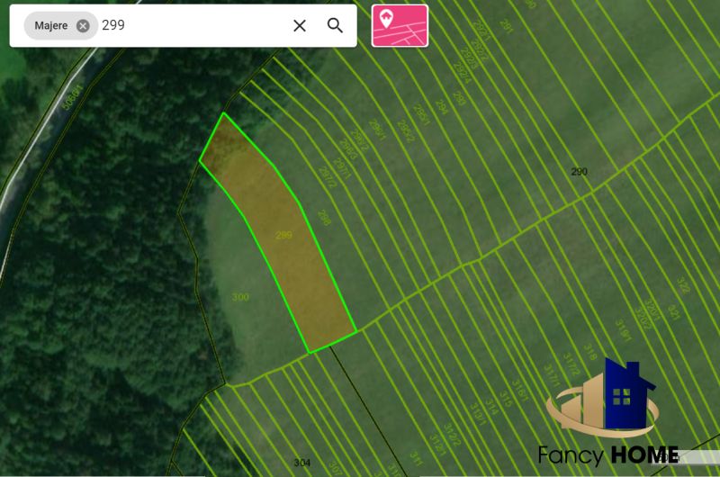 Pozemok na predaj  MAJERE 2406 m2 v blízko Červený Kláštor - Pieniny - Pozemok.png