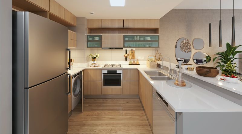 Predaj 4-izbového bytu (Type - A). Projekt Vista 3, Abu Dhabi - 2BR Type C Kitchen PERSPECTIVE View3.jpg