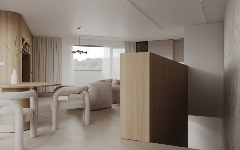 PROJEKT MÜNICHSTHAL, 12 km od Viedne - Obývacia izba + kuchyňa (4) (1).jpg