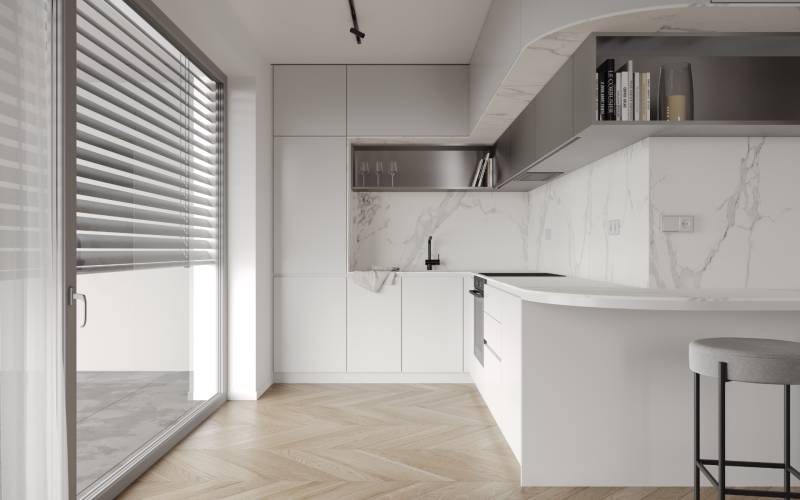 PROJEKT MÜNICHSTHAL, 12 km od Viedne - Obývacia izba + kuchyňa (1) (1).jpg