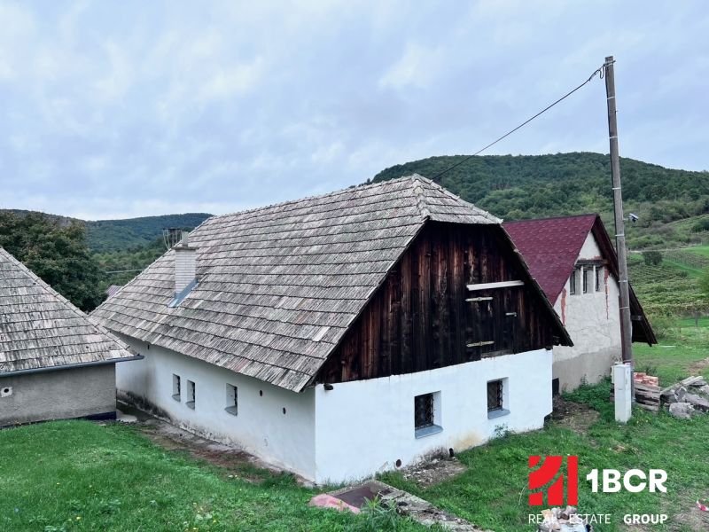 PREDAJ VINOHRADNÍCKEJ STAVBY S HISTORICKOU VÍNNOU PIVNICOU- SEBECHLEBY - Staré domy s drevenými strechami na ulici Mladá Hora, zvláštne nehnuteľnosti na vidieku.