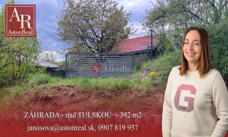 PREDAJ: Záhrada, rozlohou 392 m2 nad Tulskou - Banská Bystrica
