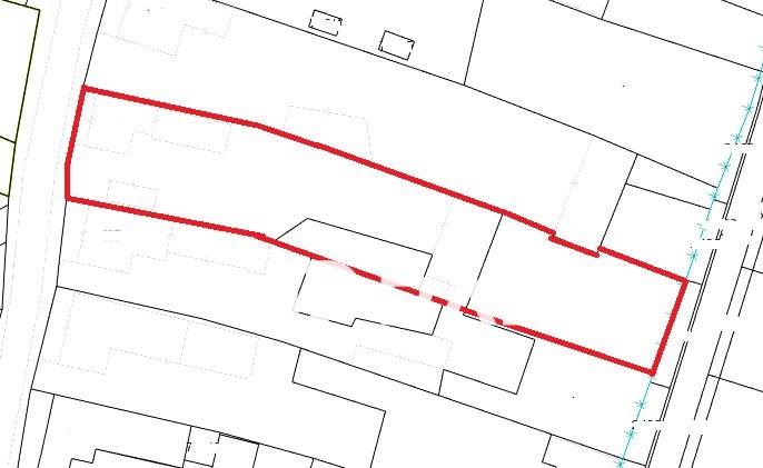 Predaj stavebného pozemku 2022 m2 - Chocholná - Velčice - Katastrálna mapa v Chocholnej-Velčiciach pre Pozemky - bývanie, zvýraznená červenou líniou.