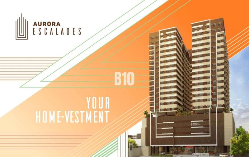 Predaj 1-izbového bytu, Bratislava I - Budova s moderným dizajnom, logo Aurora Escalades, text 