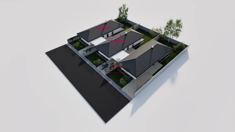 4iz Novostavba ( posledný dom ) Veselé pri Piešťanoch - Vizualizácia troch rodinných domov v obci Veselé na ulici Veselé so záhradami.