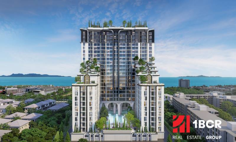 EMBASSY LIFE PATTAYA - Výstavba bytov v meste Pattaya s výhľadom na more a zelenými terasami.