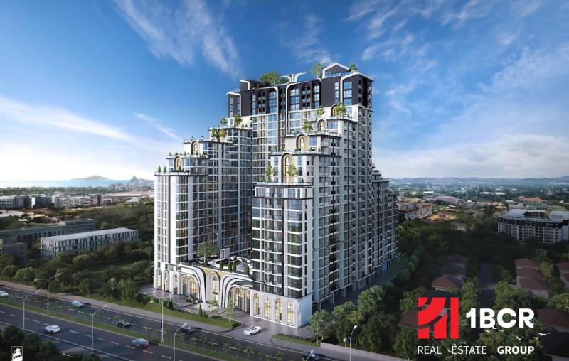 EMBASSY LIFE PATTAYA - Výstavba bytov v Pattaye s výhľadom na more a modernou architektúrou.
