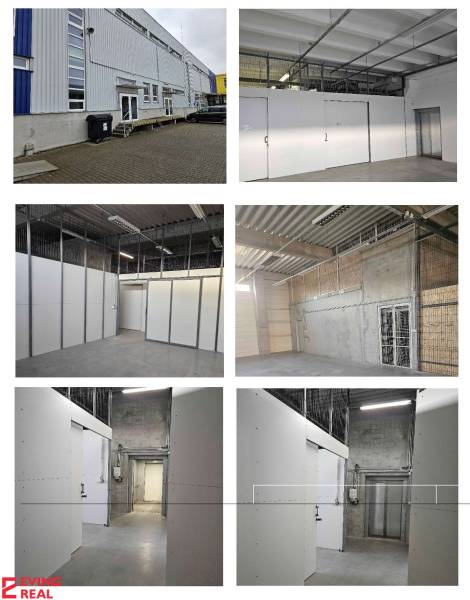 Sklad /obch.priestor /kancelária/showroom, stráž.areál,Stará Vajnorská - Sklady a haly na ulici Stará Vajnorská, interiér aj exteriér budovy.