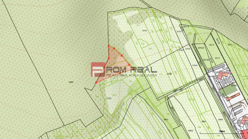 Exkluzivny pozemok Limbachu - Katastrálna mapa v Limbachu znázorňujúca hranice pozemkov určených na bývanie.