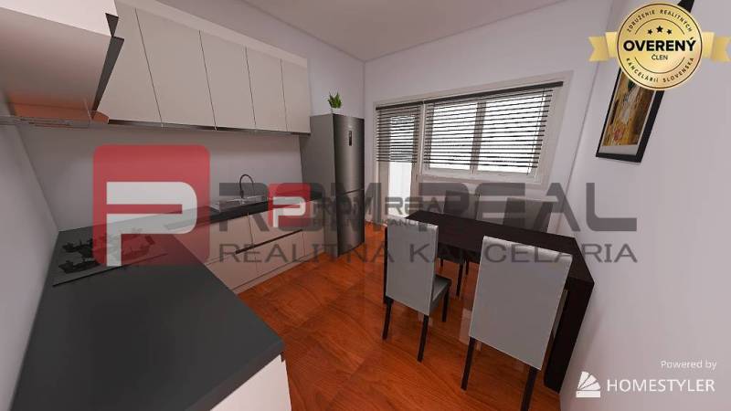 Hľadám 2i byt, 47 m2, Petržalka, Ružinov, K. Ves, N. Mesto, Bratislava - Kuchyňa v 3-izbovom byte s jedálenským stolom a modernou linkou.