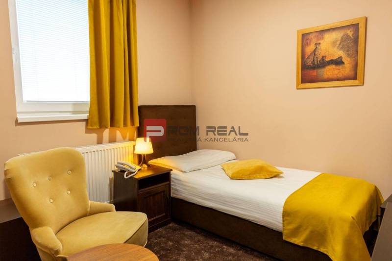 PREDAJ B&B Hotel v Starom meste - škola, centrum medicíny - Jednolôžková izba s kreslom a obrazom v Hoteloch a penziónoch.