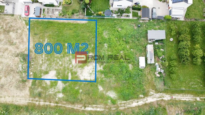 Pozemok Marianka 800 m2 super cena - Pozemky - bývanie v Marianke na ulici Na Ovsisku, 800 m², ohraničené modrou čiarou.