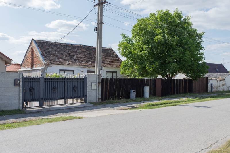 NA PREDAJ pekný slnečný stavebný pozemok na Športovej ulici v Gajaroch - Rodinný dom na ulici Športová v Gajaroch, Pozemky - bývanie s bránou a stromom.