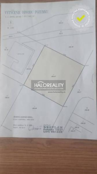 Predaj, pozemok pre rodinný dom   625 m2 Jamník - dr... - Mapa pozemku na bývanie v Jamníku s vyznačenými hranicami a parcelami.