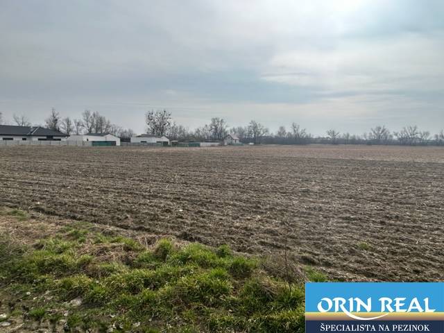 Zálesie orná pôda na predaj 3237m2 /21,- Eur / m2 - Poľnohospodárske a lesné pozemky na Domkoch v Zálesí s budovami v pozadí.