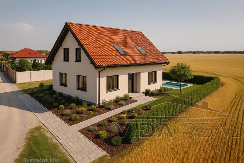  Stavebný pozemok pri jazere Nové Košariská  - Rodinný dom s červenou strechou a záhradou v Pozemky - bývanie, Dunajská Lužná.