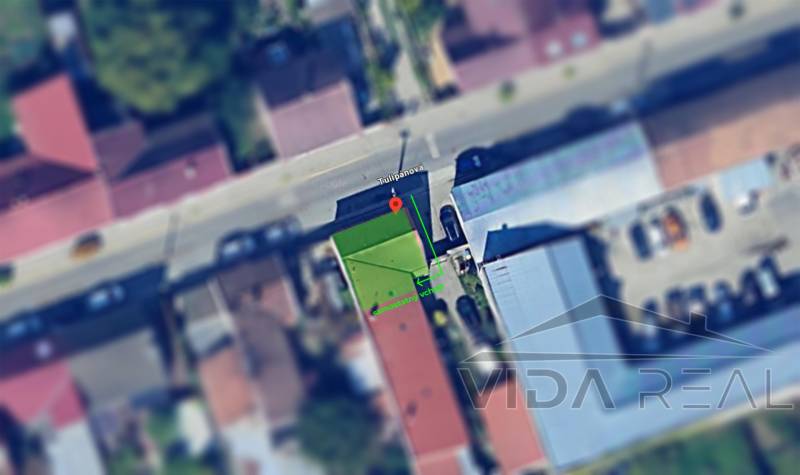 Veľkometrážny 2-izbový byt v rodinnom dome, Trnava  - Letecký pohľad na lokalitu 2-izbového bytu na Tulipánovej ulici v Trnave.